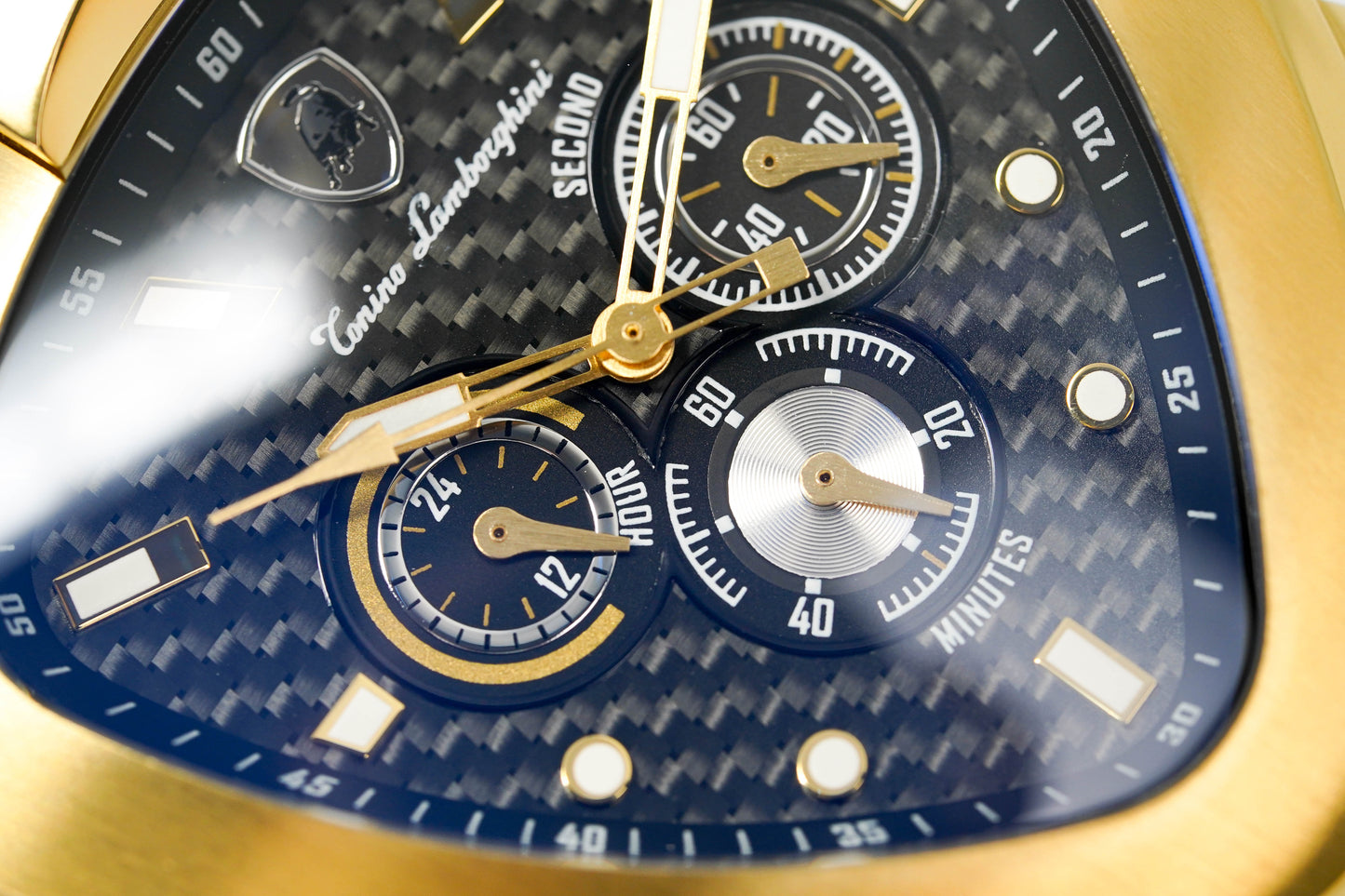 Tonino Lamborghini Men's Chronograph Watch Spyder 12H Yellow Gold T20CH-B