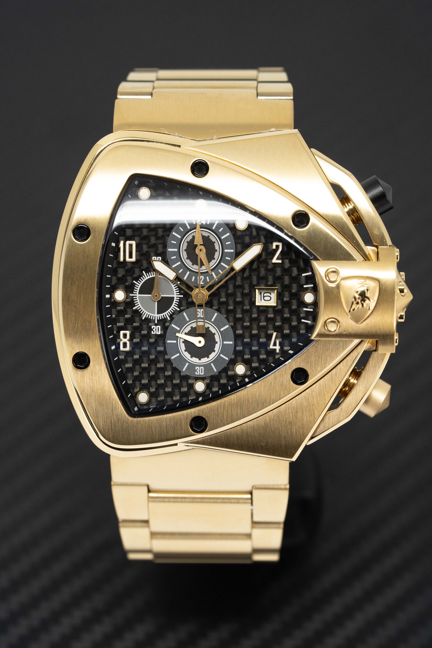 Tonino Lamborghini Men's Chronograph Watch Spyder Horizontal Yellow Gold T20SH-B-B