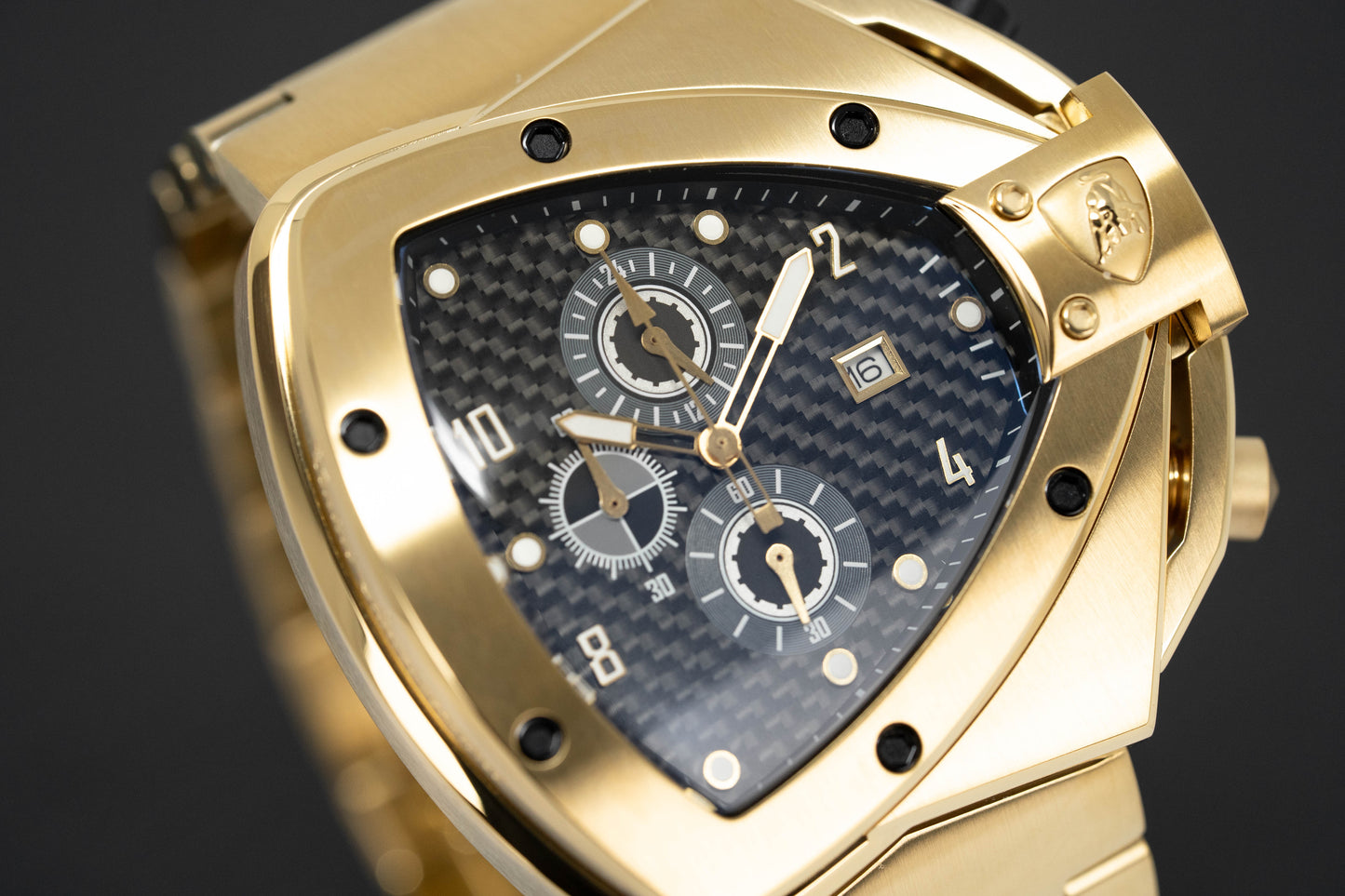 Tonino Lamborghini Men's Chronograph Watch Spyder Horizontal Yellow Gold T20SH-B-B