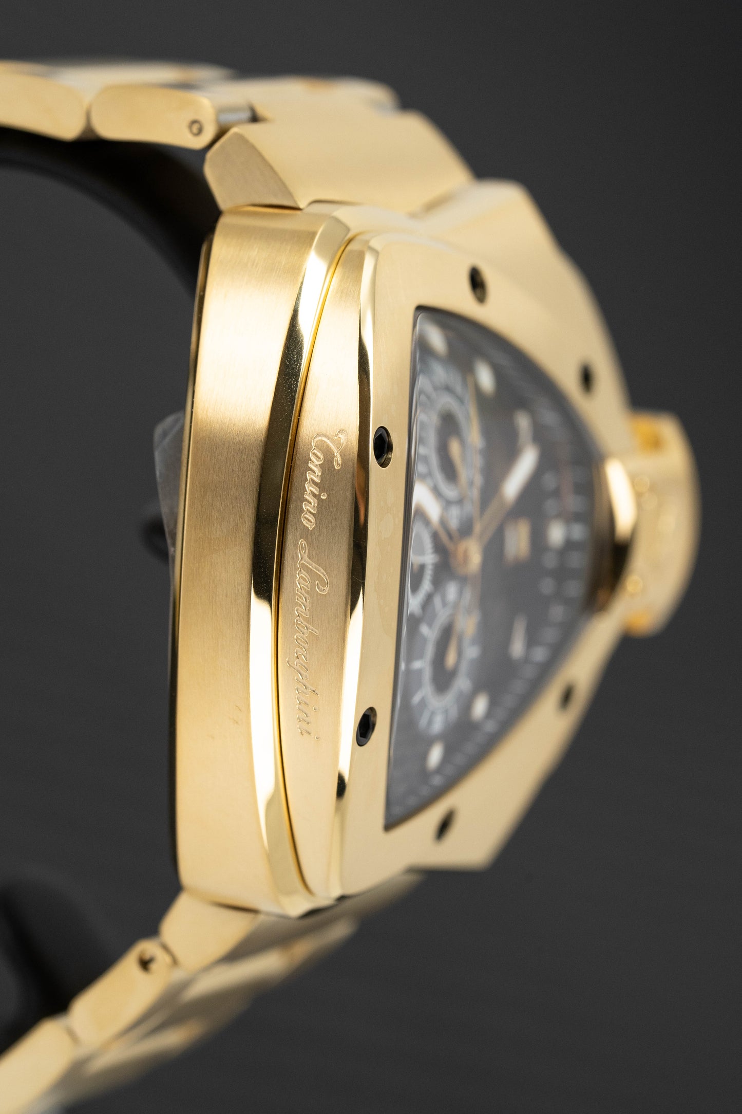 Tonino Lamborghini Men's Chronograph Watch Spyder Horizontal Yellow Gold T20SH-B-B