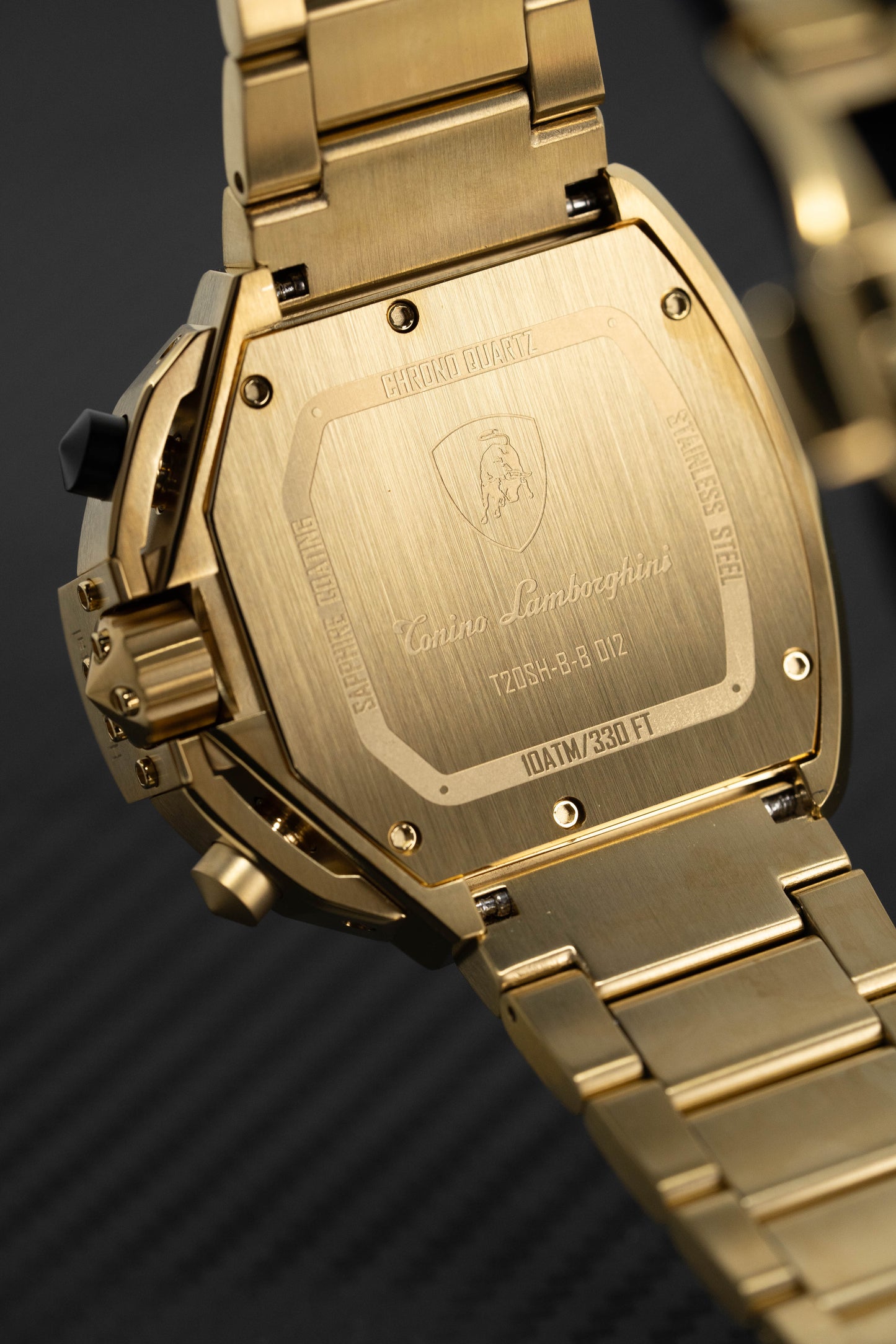 Tonino Lamborghini Men's Chronograph Watch Spyder Horizontal Yellow Gold T20SH-B-B