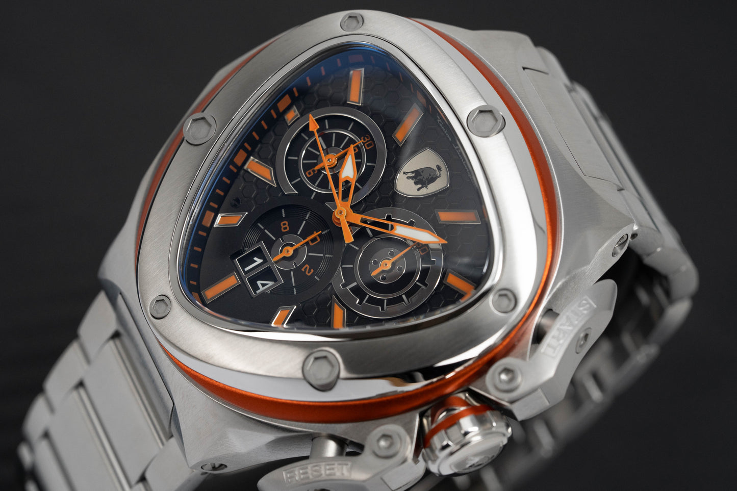 Tonino Lamborghini Spyder X SS Chronograph Date Steel Orange T9XB-SS-B
