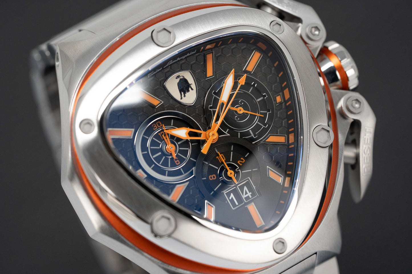 Tonino Lamborghini Spyder X SS Chronograph Date Steel Orange T9XB-SS-B