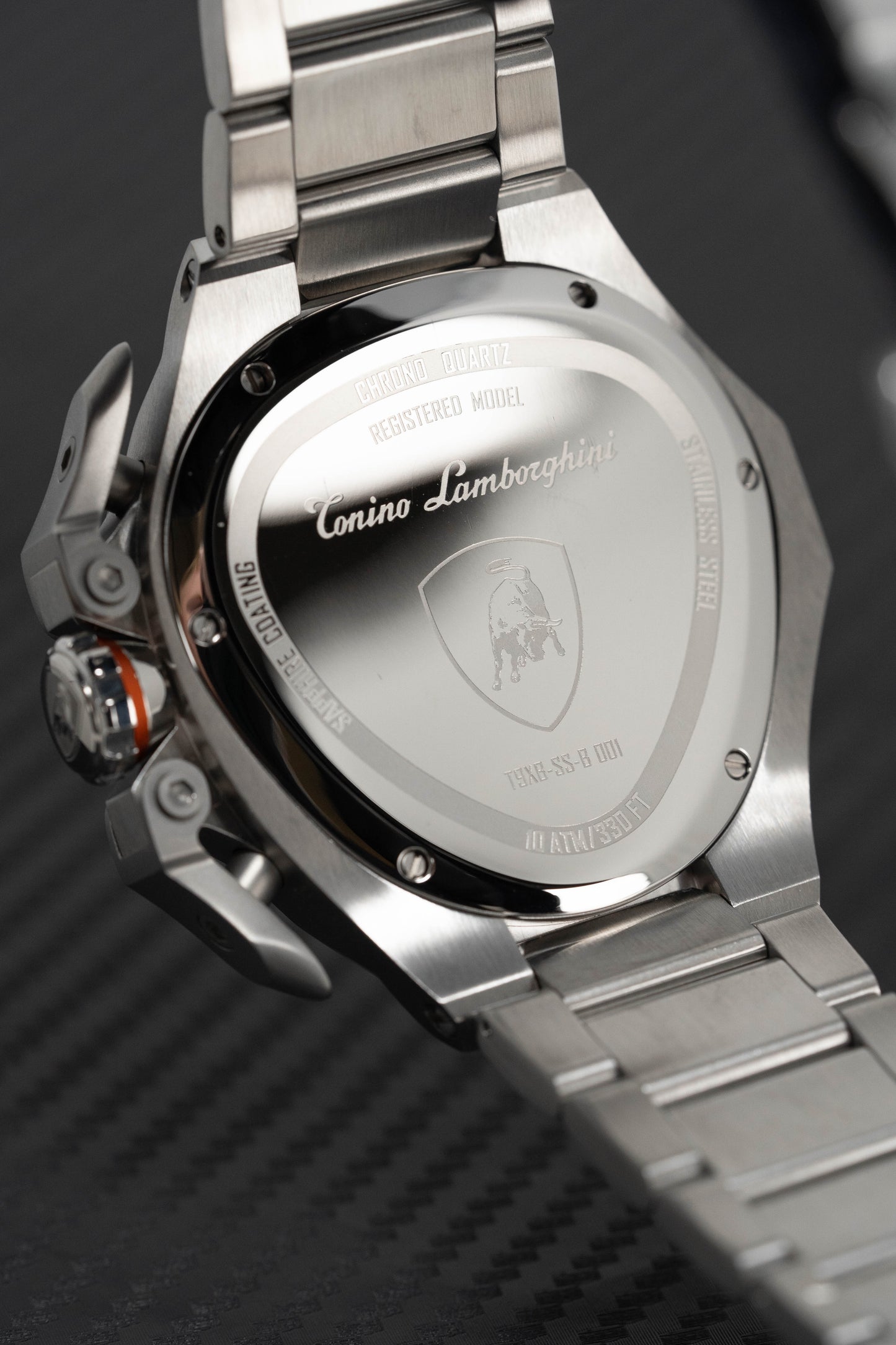 Tonino Lamborghini Spyder X SS Chronograph Date Steel Orange T9XB-SS-B