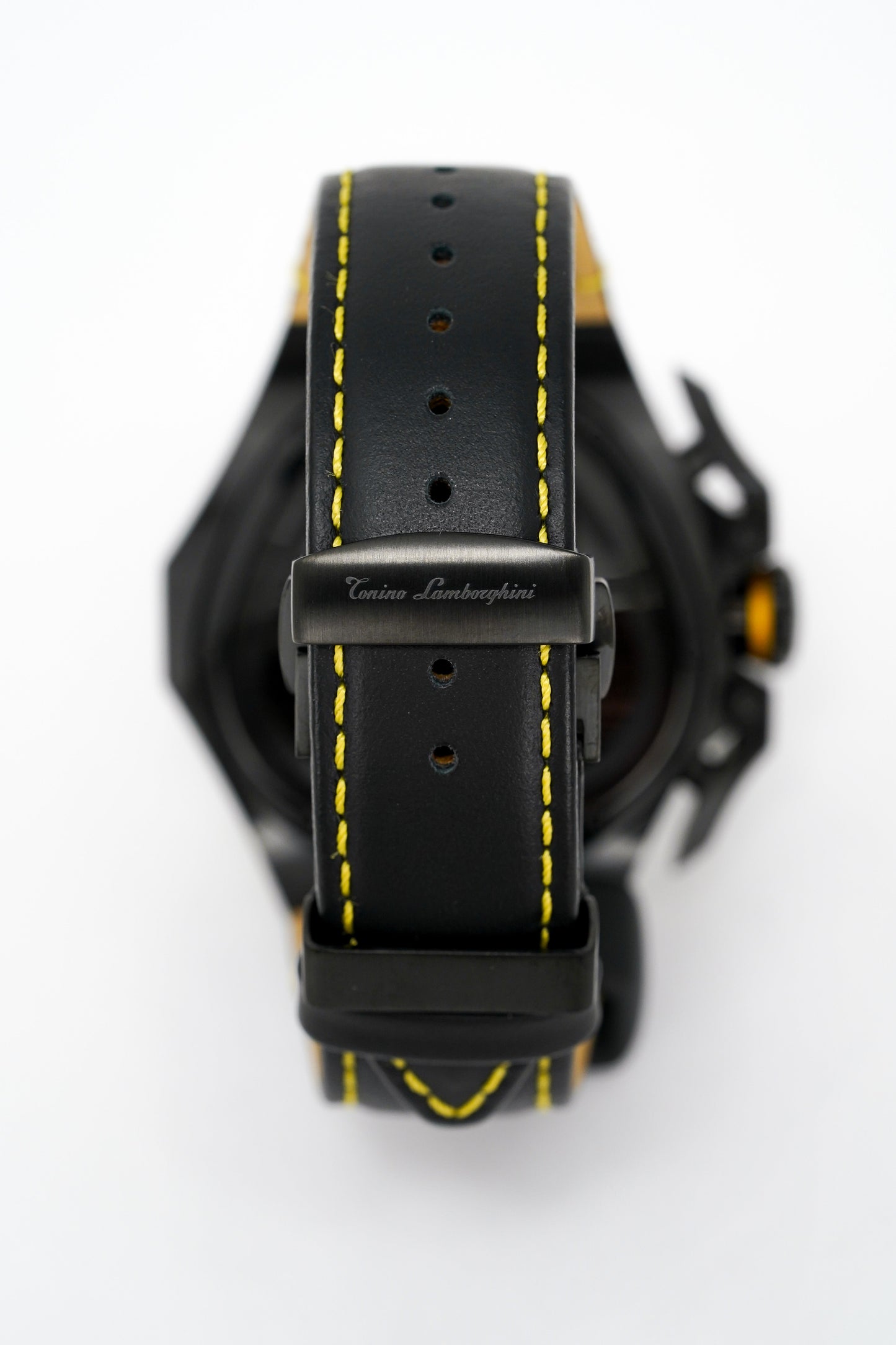 Tonino Lamborghini Spyder X Chronograph Watch Date Black PVD Yellow T9XE