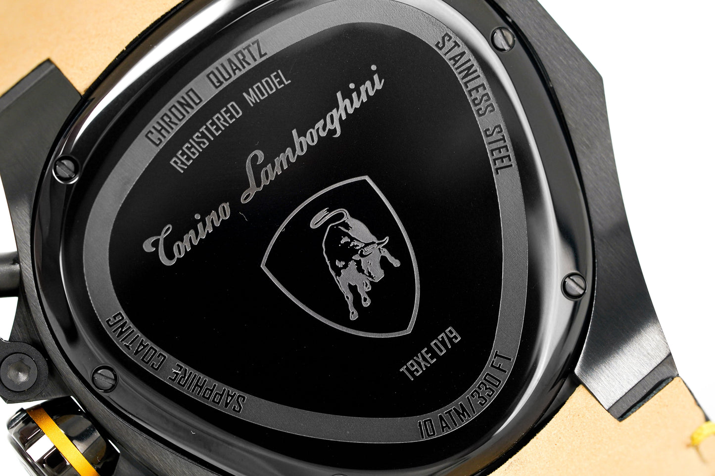 Tonino Lamborghini Spyder X Chronograph Watch Date Black PVD Yellow T9XE