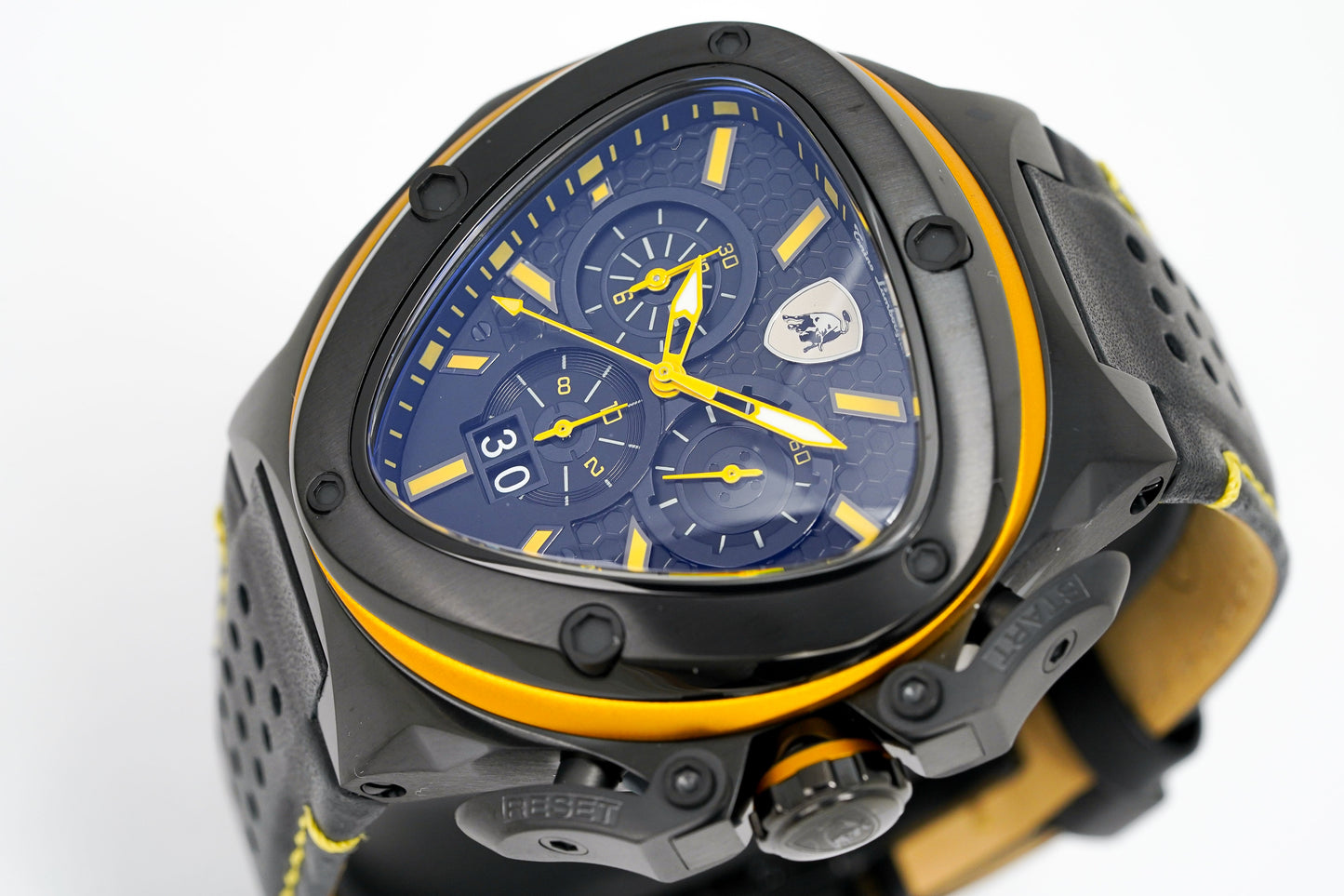 Tonino Lamborghini Spyder X Chronograph Watch Date Black PVD Yellow T9XE