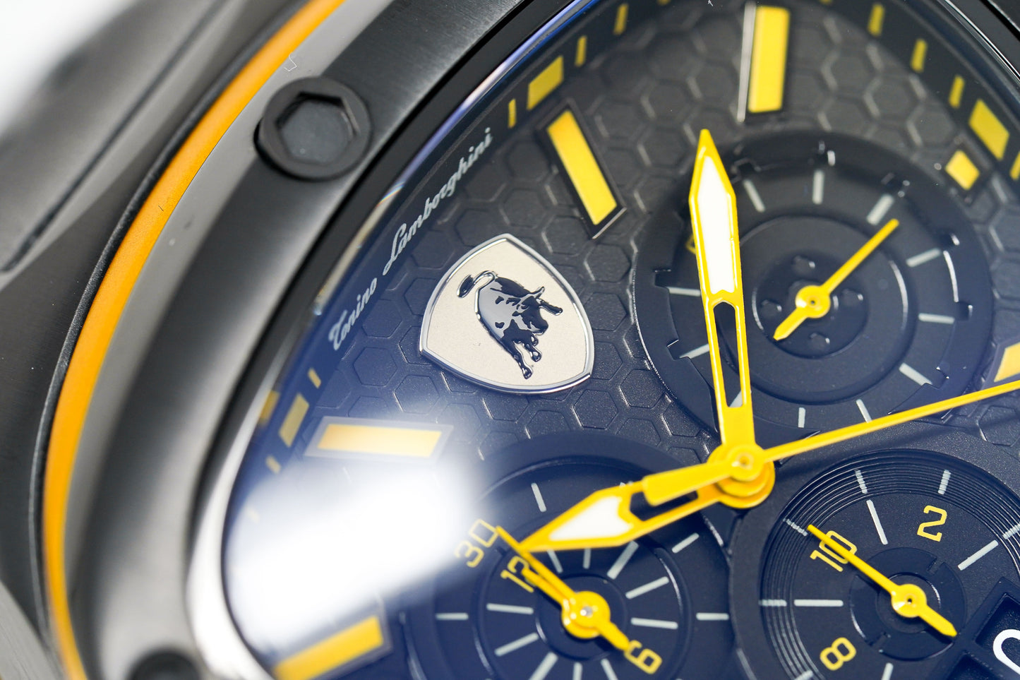 Tonino Lamborghini Spyder X Chronograph Watch Date Black PVD Yellow T9XE