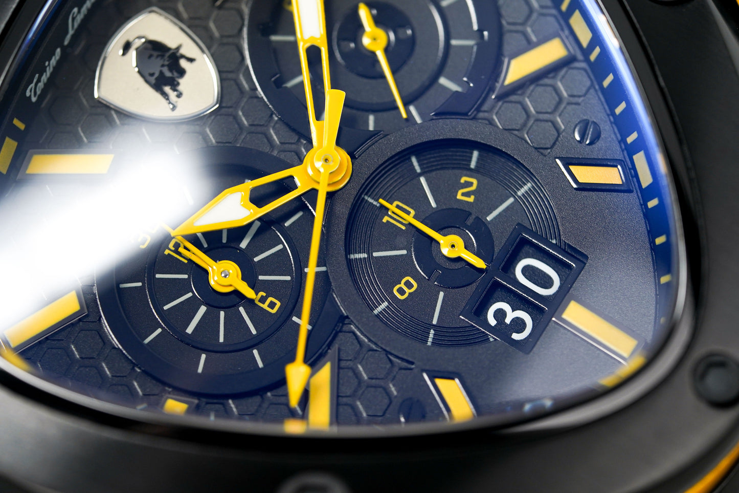 Tonino Lamborghini Spyder X Chronograph Watch Date Black PVD Yellow T9XE