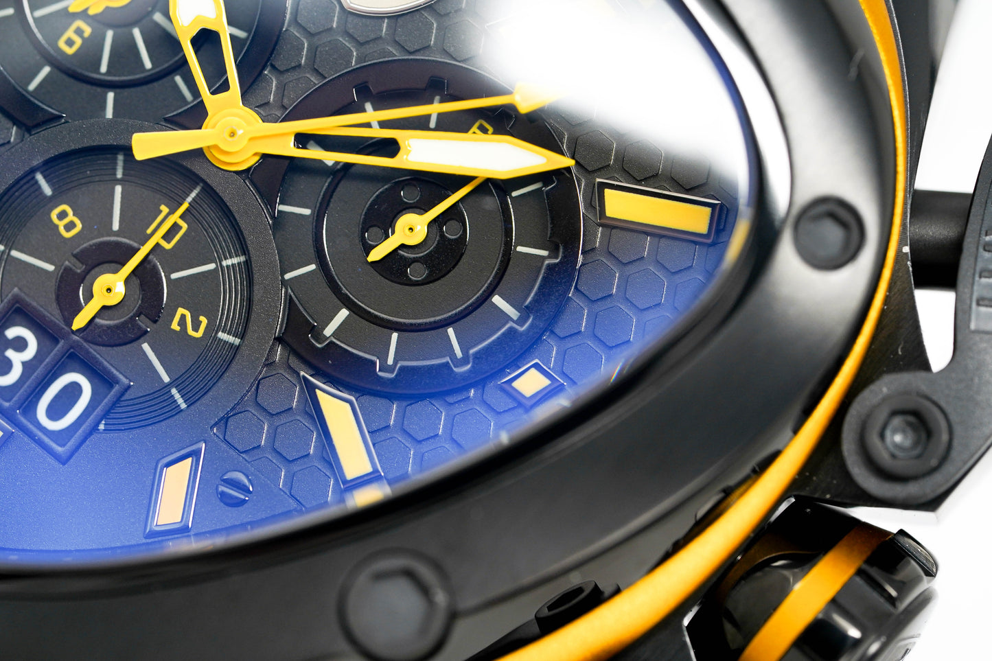 Tonino Lamborghini Spyder X Chronograph Watch Date Black PVD Yellow T9XE