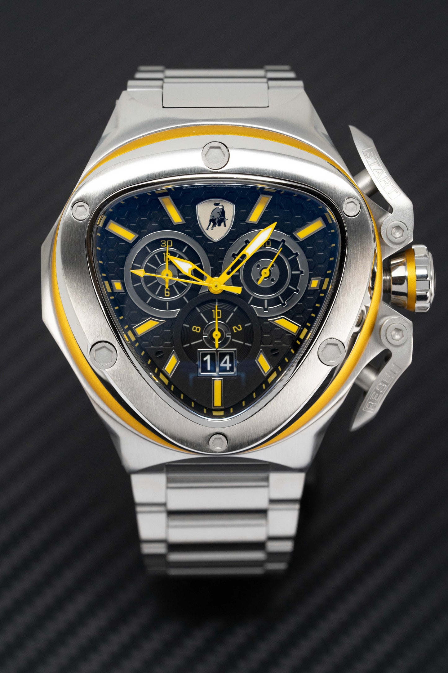 Tonino Lamborghini Spyder X SS Chronograph Date Steel Yellow T9XE-SS-B