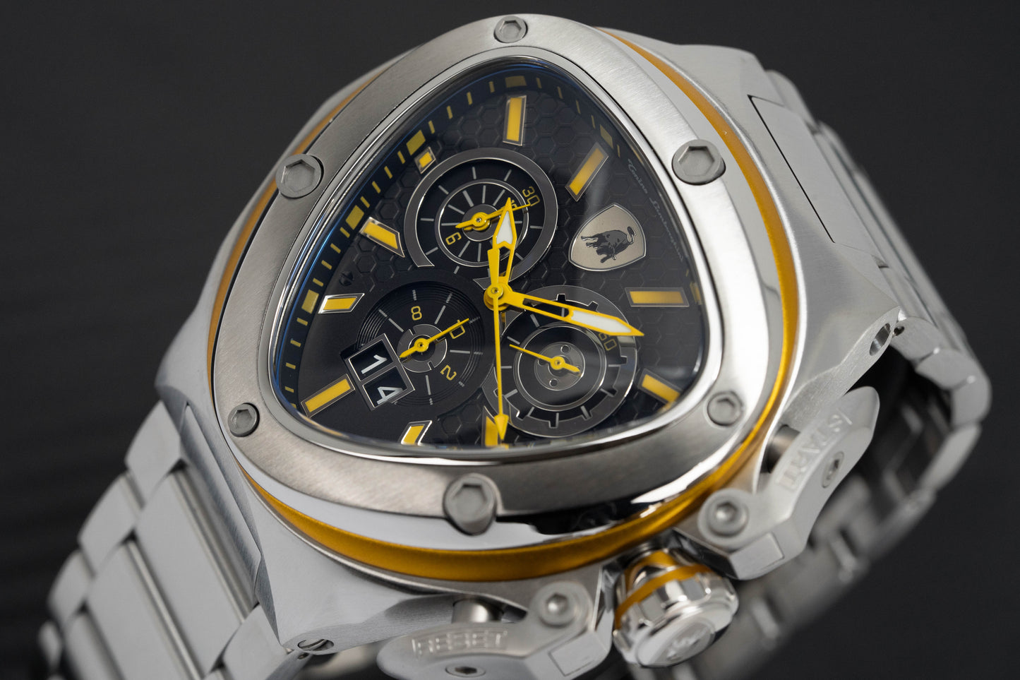 Tonino Lamborghini Spyder X SS Chronograph Date Steel Yellow T9XE-SS-B