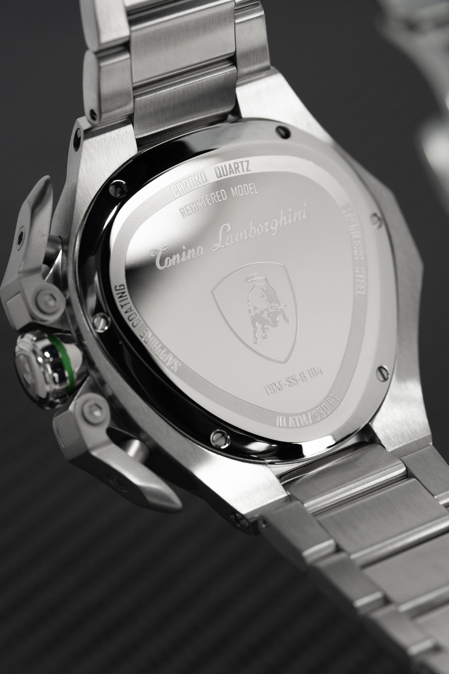 Tonino Lamborghini Spyder SS Chronograph Date Steel Green T9XF-SS-B
