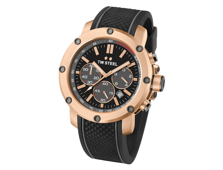 TW Steel Watch Grandeur Tech Chronograph Rose Gold TS5