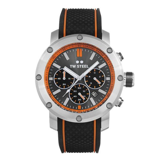 TW Steel Watch Grandeur Tech Chronograph Orange TS8