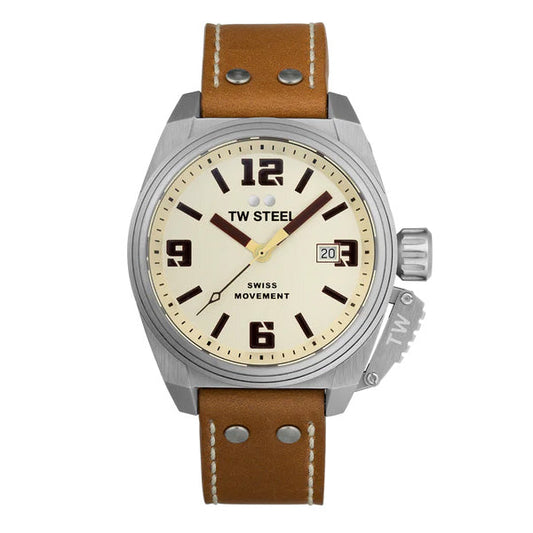 TW Steel Watch Men's Swiss Canteen Cream TW1100