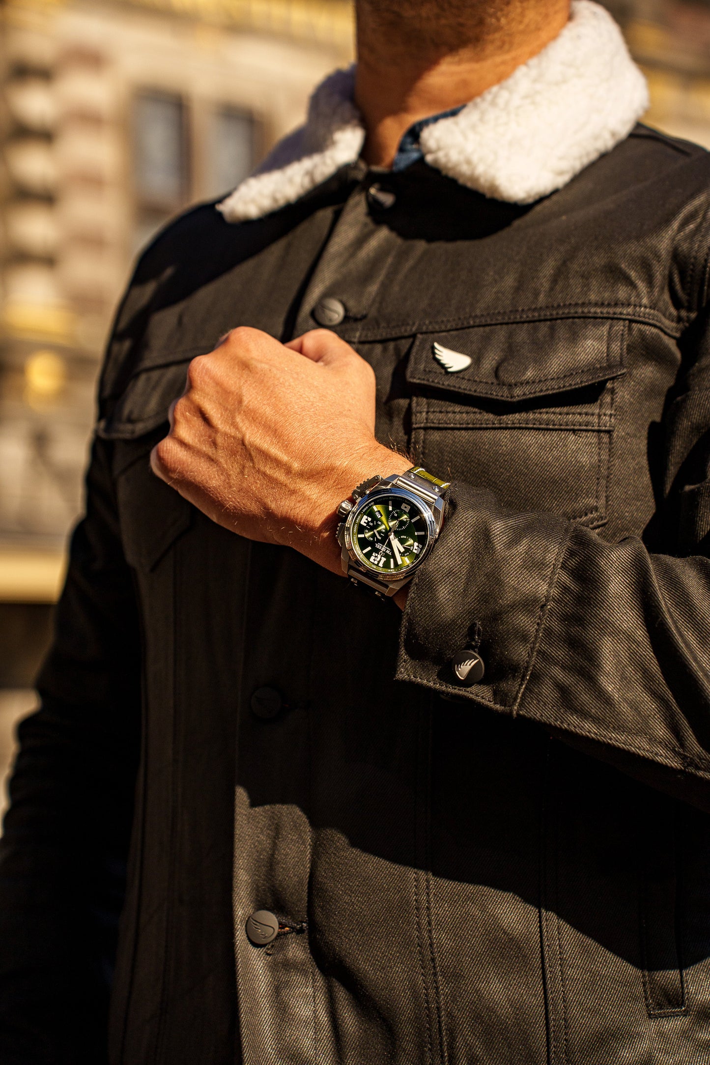 TW Steel Watch Swiss Canteen Chronograph Green TW1116