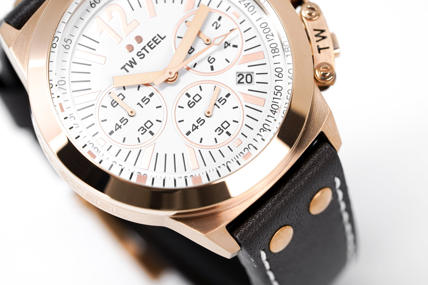 TW Steel Watch Canteen Chronograph Rose Gold CE1019