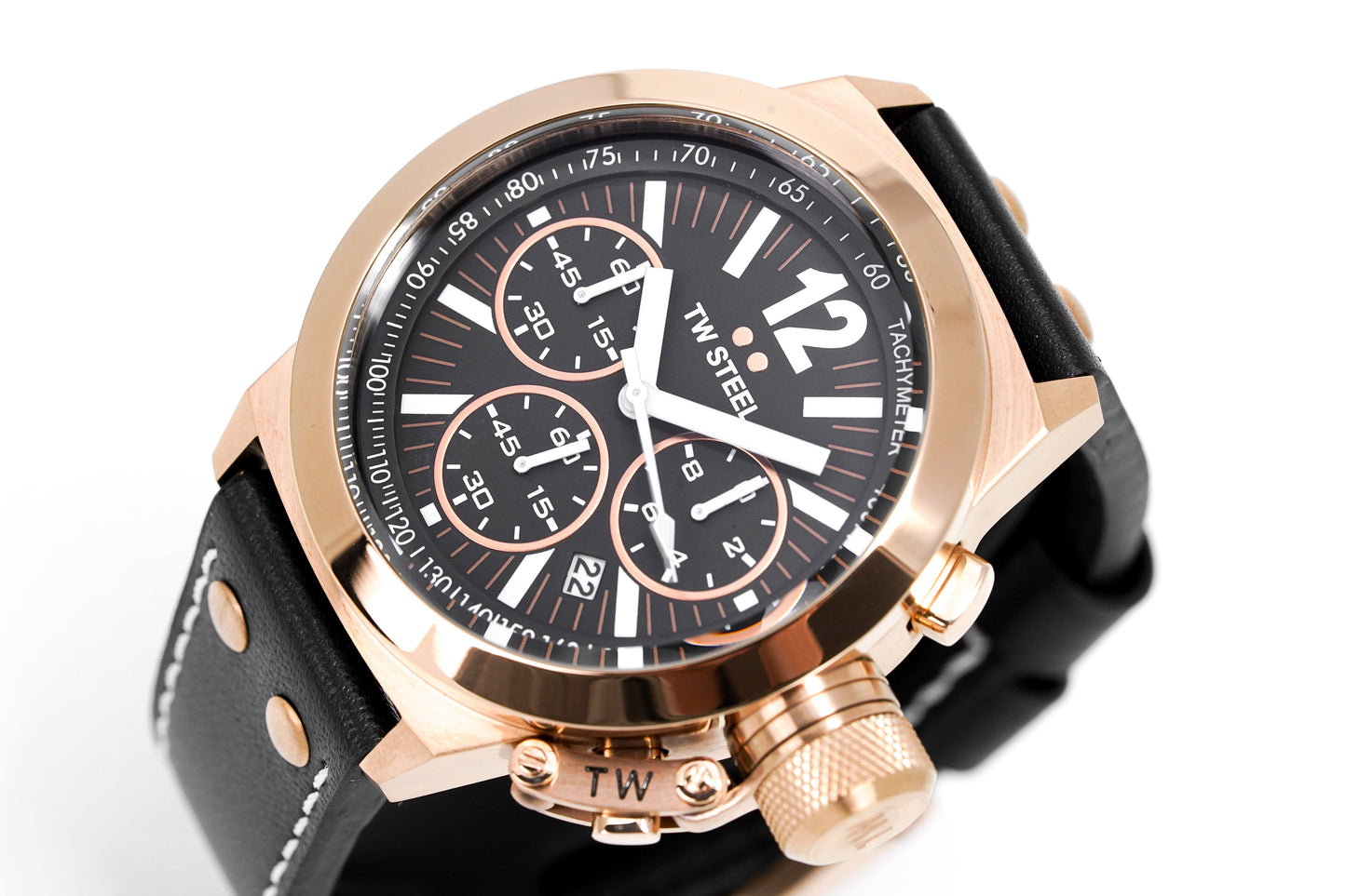TW Steel Watch CEO Tech Chronograph 45mm Rose/Black CE1023
