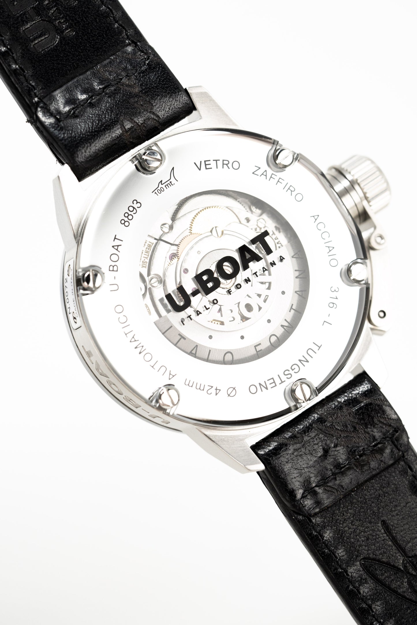 U-Boat Watch Classico Tungsten Black Leather 8893