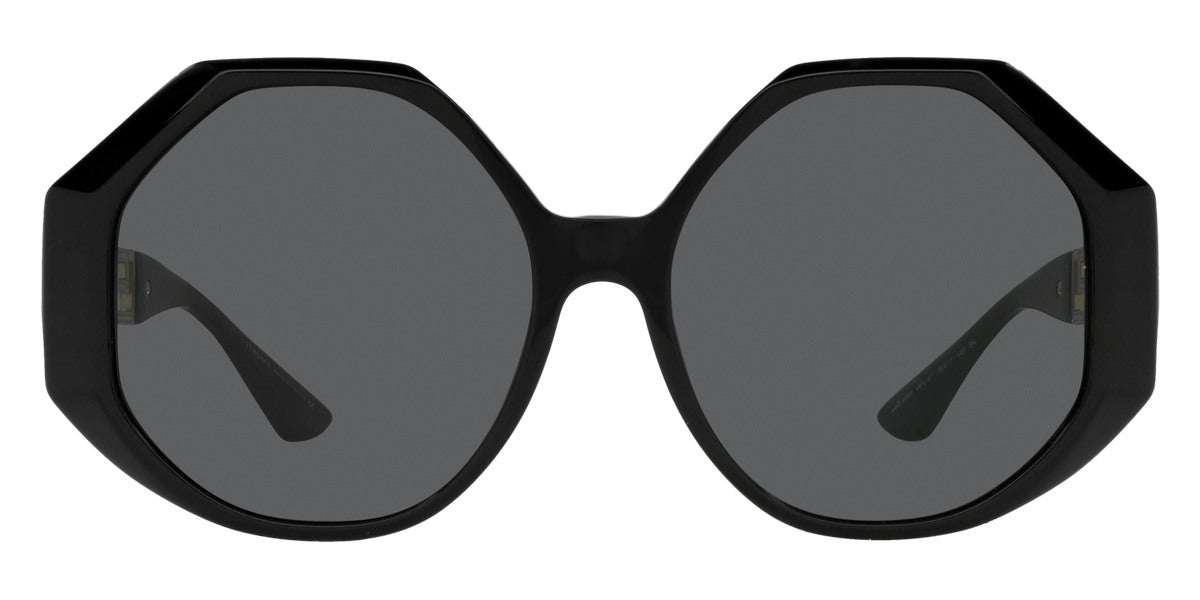 Versace Women's Sunglasses Oversized Hexagonal Black/Gold VE4395 GB1/87