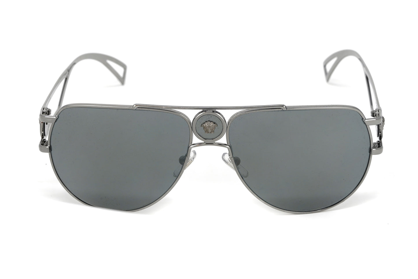 Versace Men's Sunglasses Medusa Pilot Silver Mirror VE2225 10016G