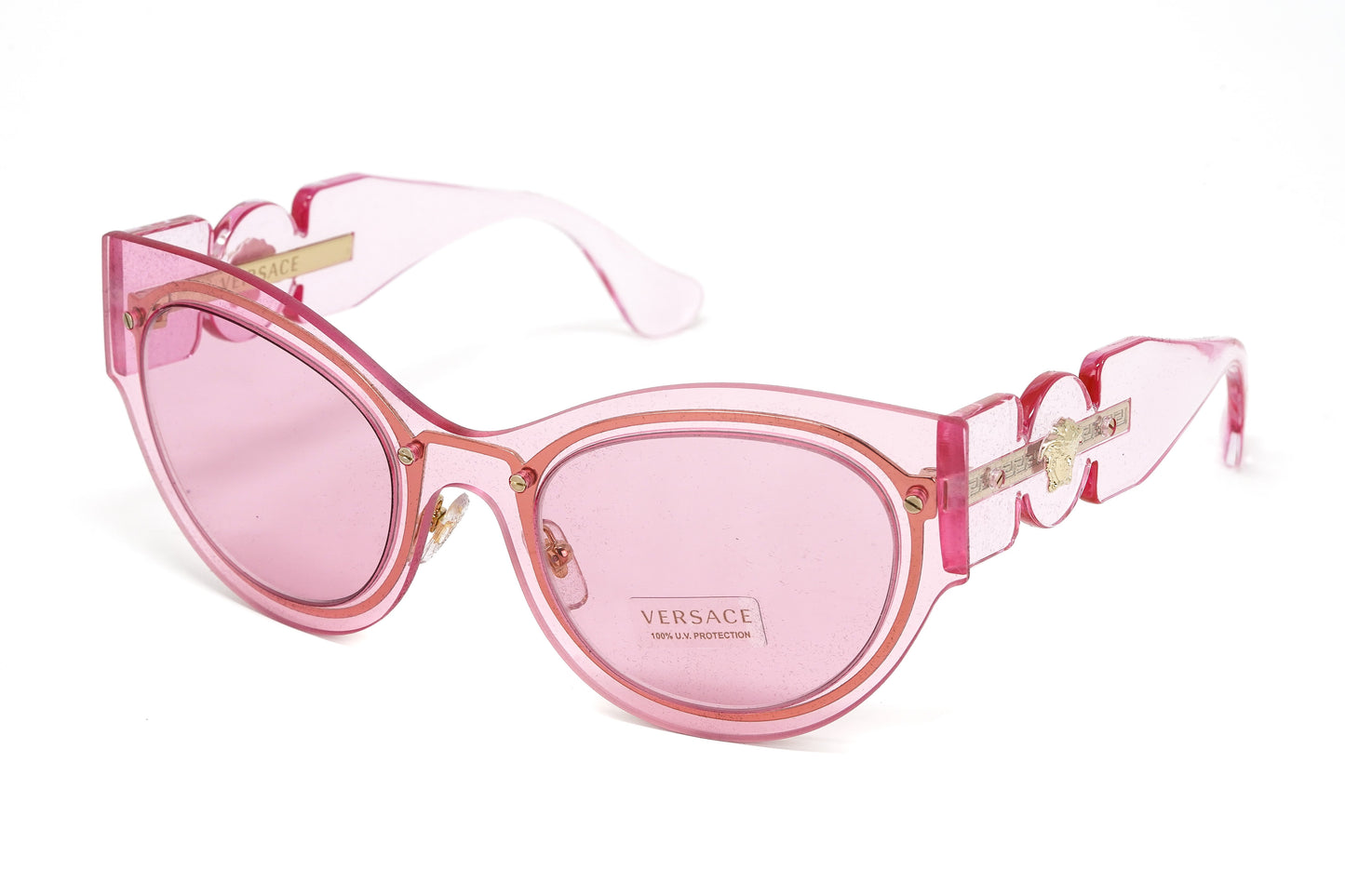 Versace Women's Sunglasses Cat Eye Transparent Pink VE2234 125284