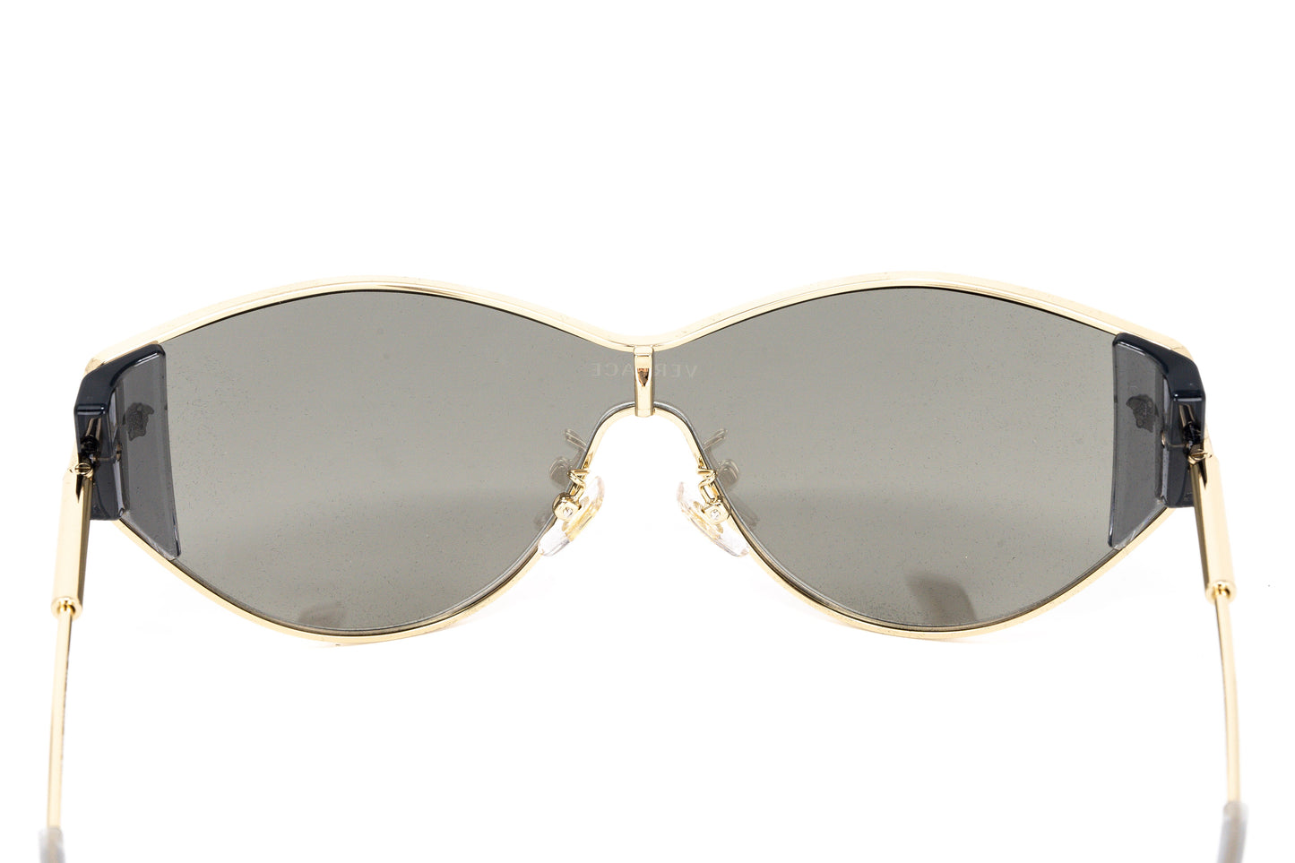 Versace Women's Sunglasses Cat Eye Pale Gold Silver Mirror VE2239 12526G