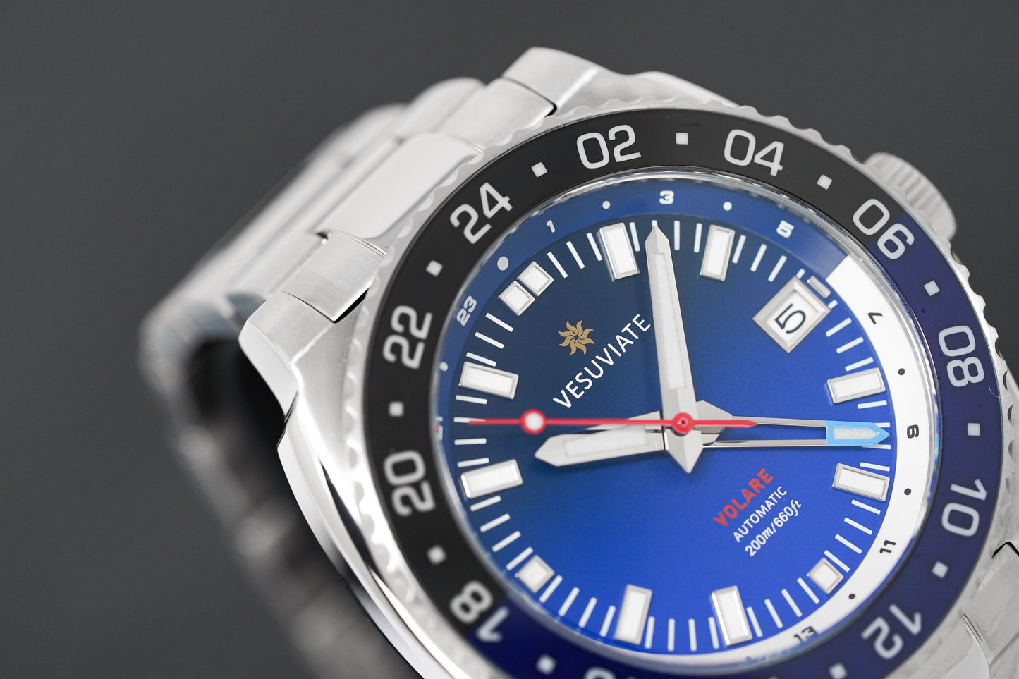 Vesuviate Men's Watch GMT Volare Blue