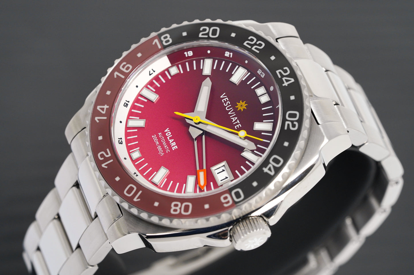 Vesuviate Men's Watch GMT Volare Red