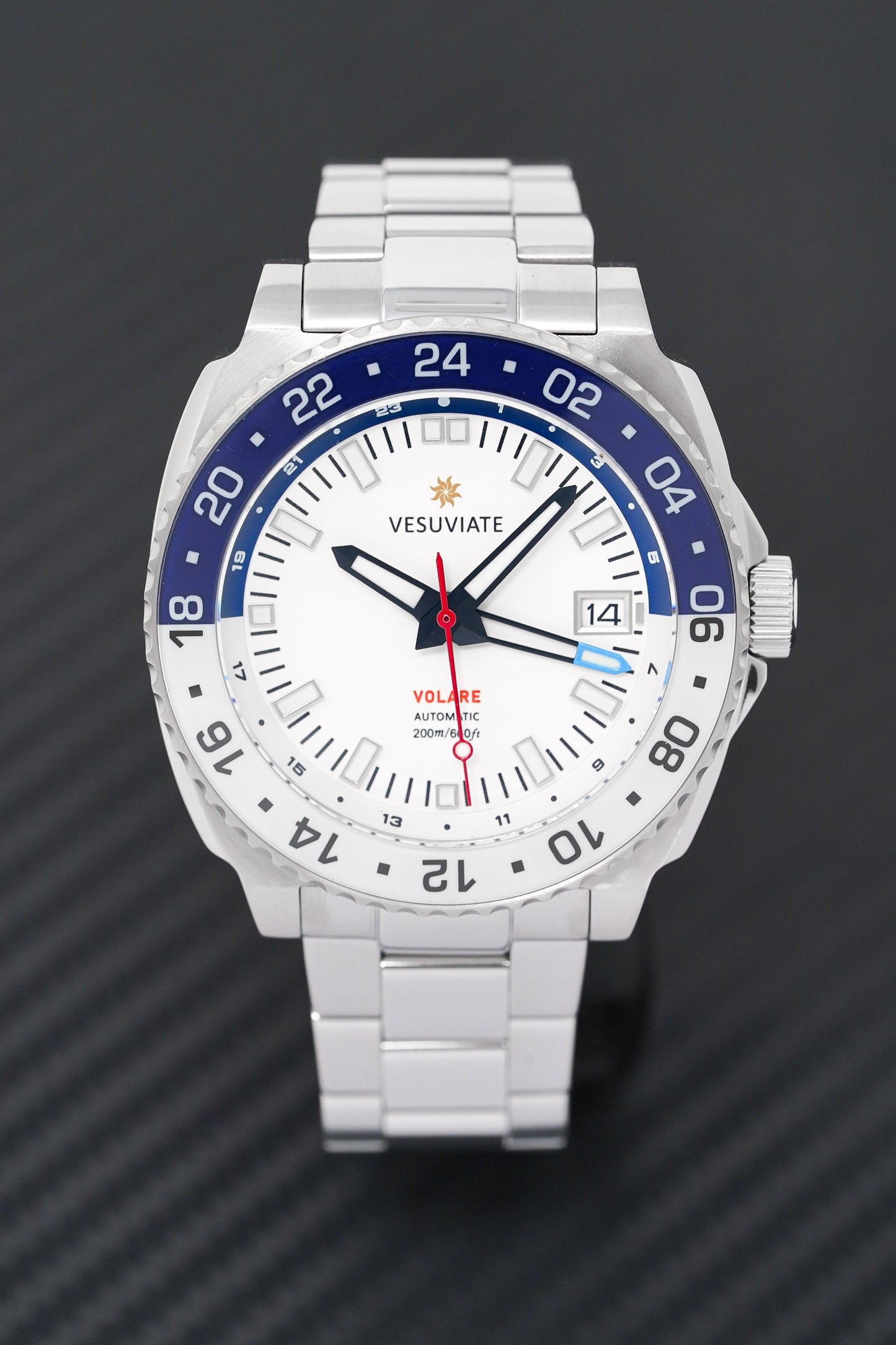 Vesuviate Men's Watch GMT Volare White