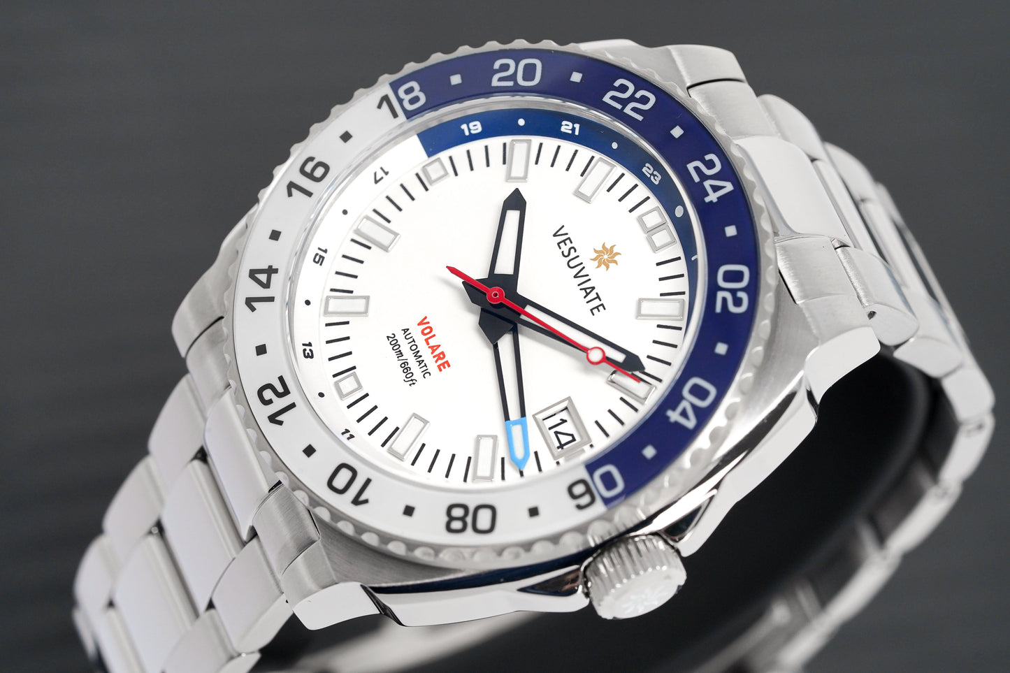 Vesuviate Men's Watch GMT Volare White