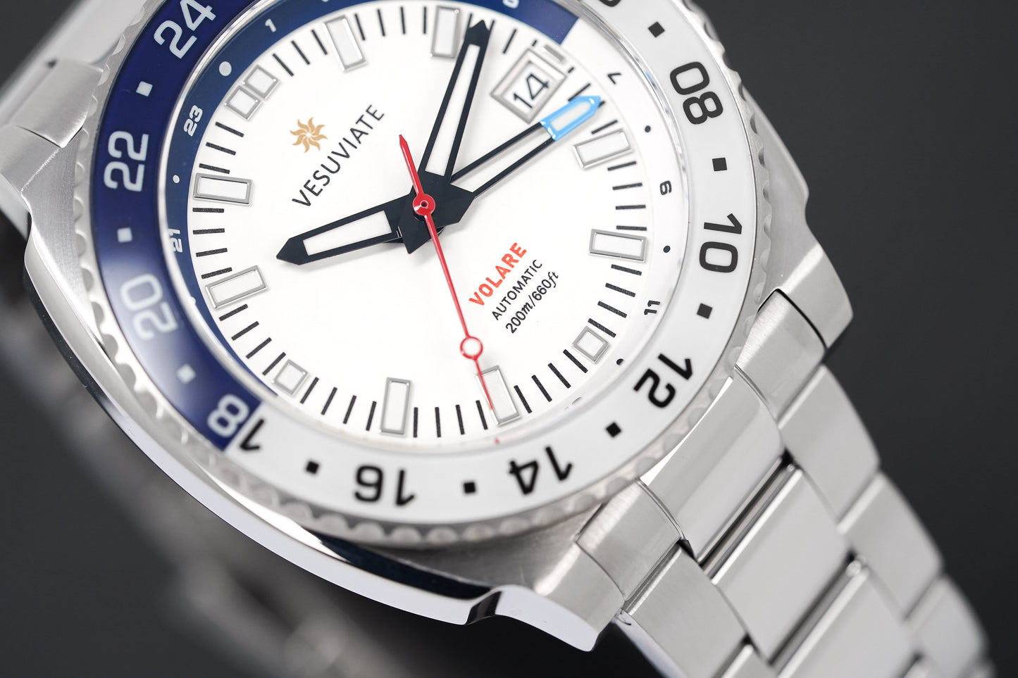 Vesuviate Men's Watch GMT Volare White