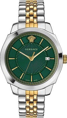 Versace Men's Watch Icon Classic Green Two-Tone Bracelet VEV901623