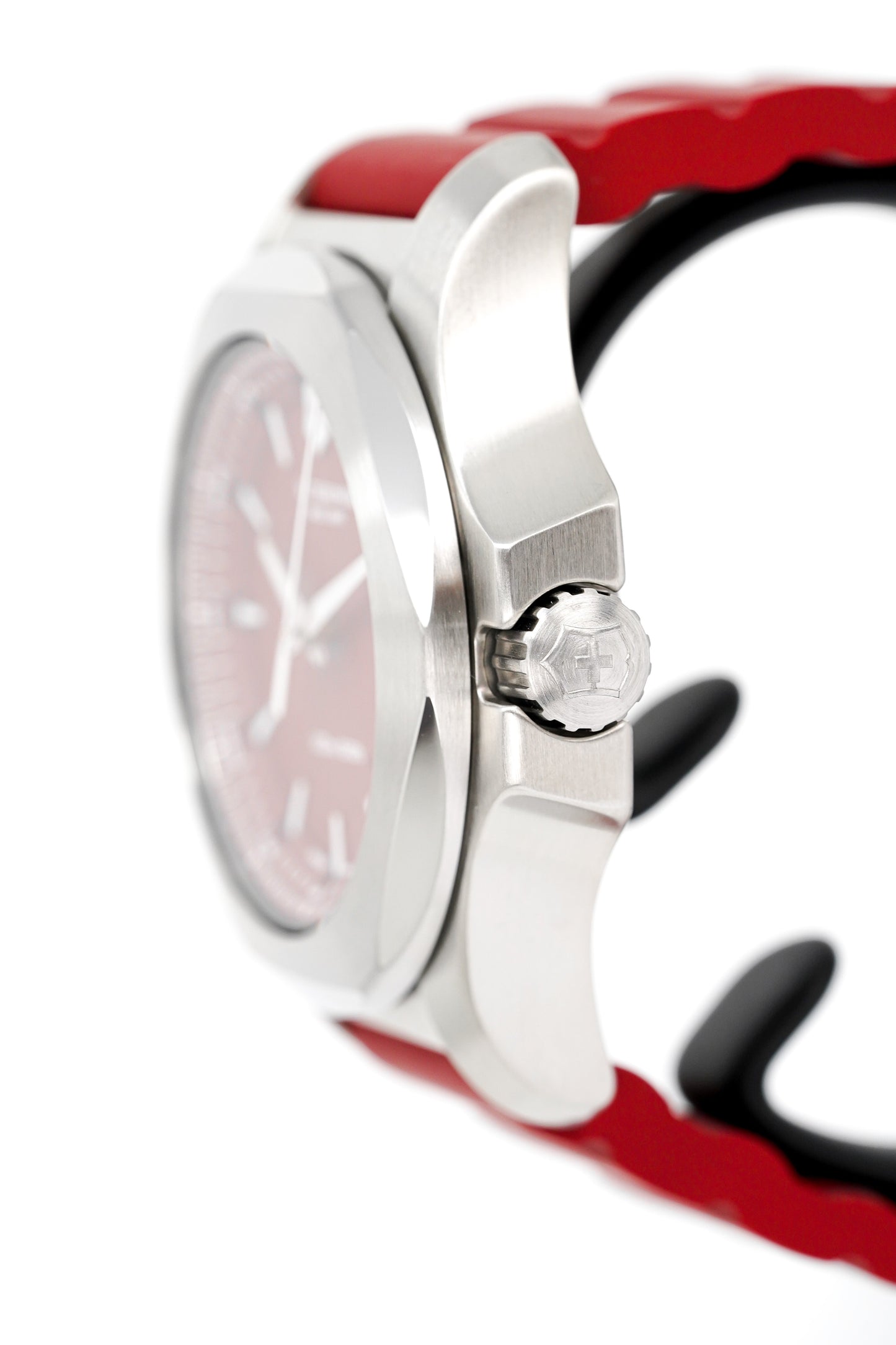 Victorinox Mens Watch I.N.O.X Red Dial Rubber Strap 241719.1