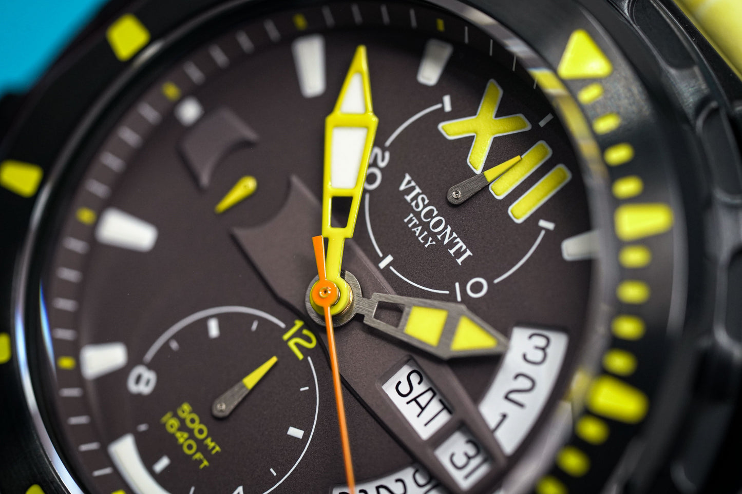 Visconti Chronograph Watch Full Dive 500M Yellow KW51-05