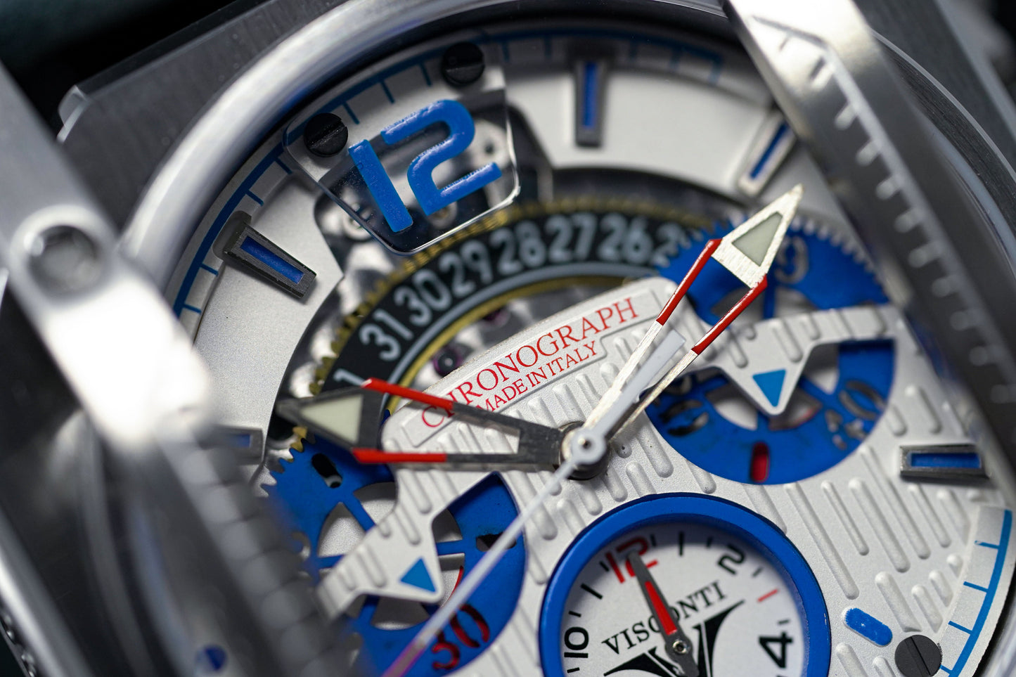 Visconti Automatic Watch Chrono Speed Boat Completo White W105-00-144-0115