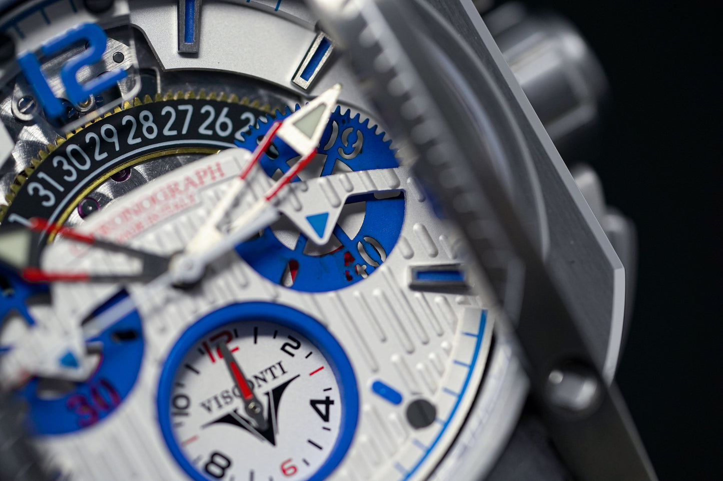 Visconti Automatic Watch Chrono Speed Boat Completo White W105-00-144-0115