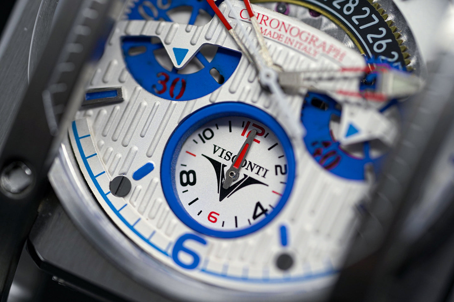Visconti Automatic Watch Chrono Speed Boat Completo White W105-00-144-0115