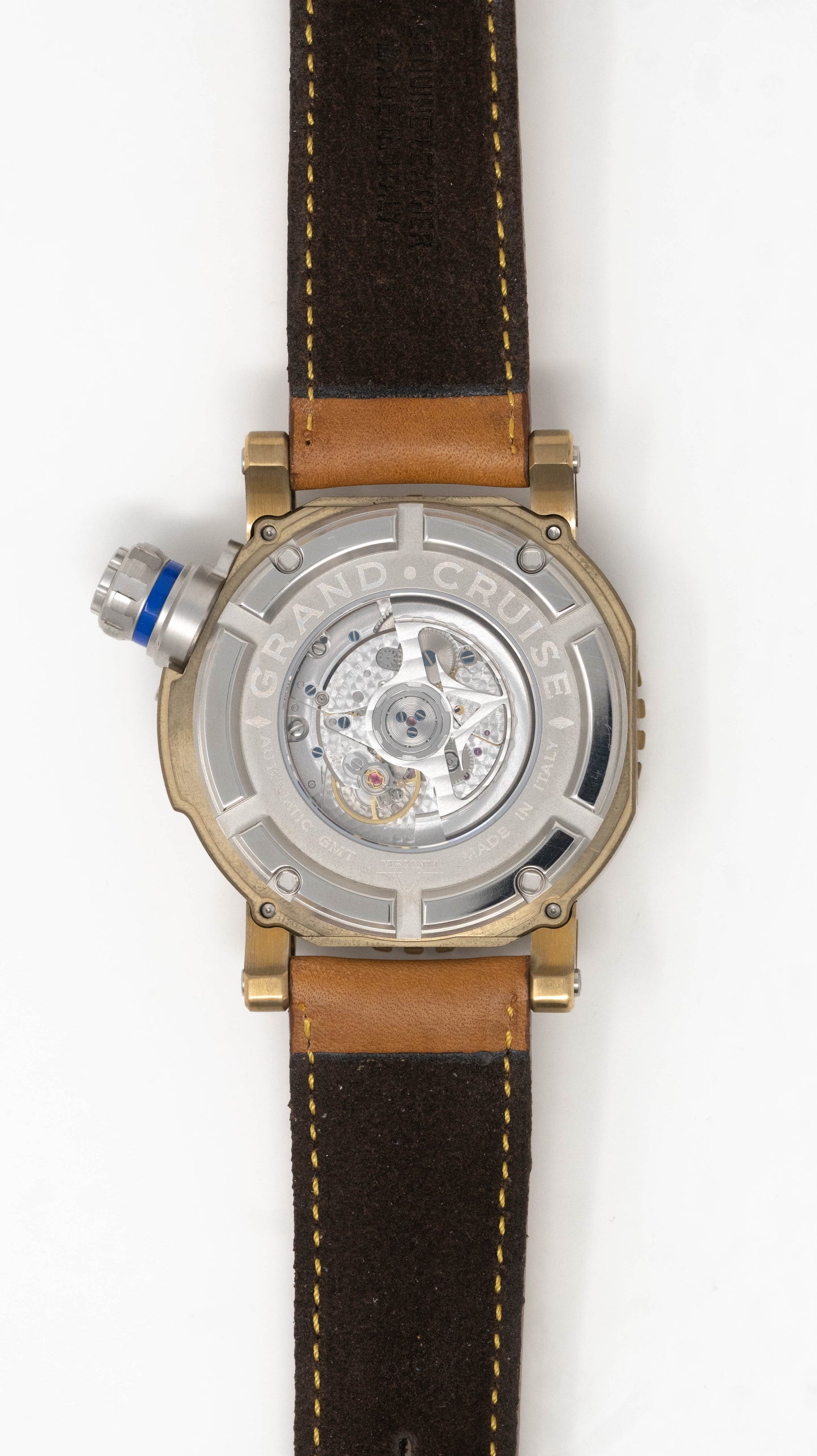 Visconti Automatic Watch Grand Cruise GMT Bronze Leather Strap W110-01-143-1411