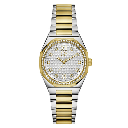 Gc Coussin Sleek Lady Ladies White Watch Z25002L1MF