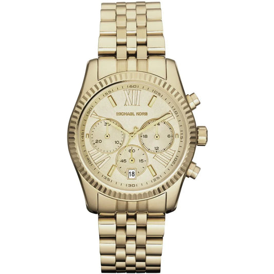 Michael Kors Unisex Watch Lexington Chronograph 38mm Yellow Gold MK5556