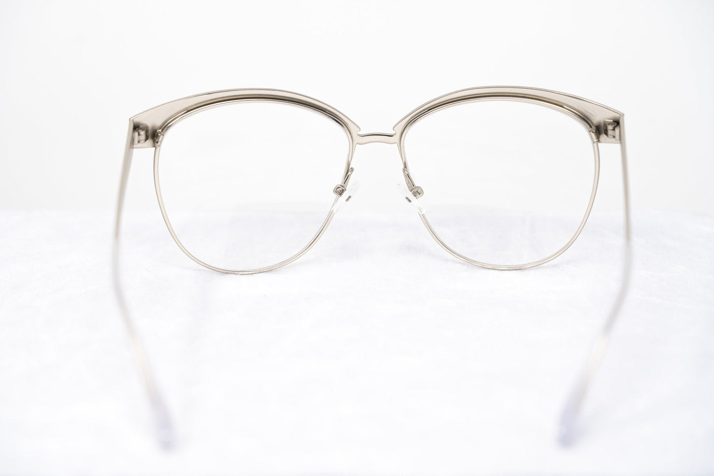 Agent Provocateur Eyeglasses Oval Beige and Silver