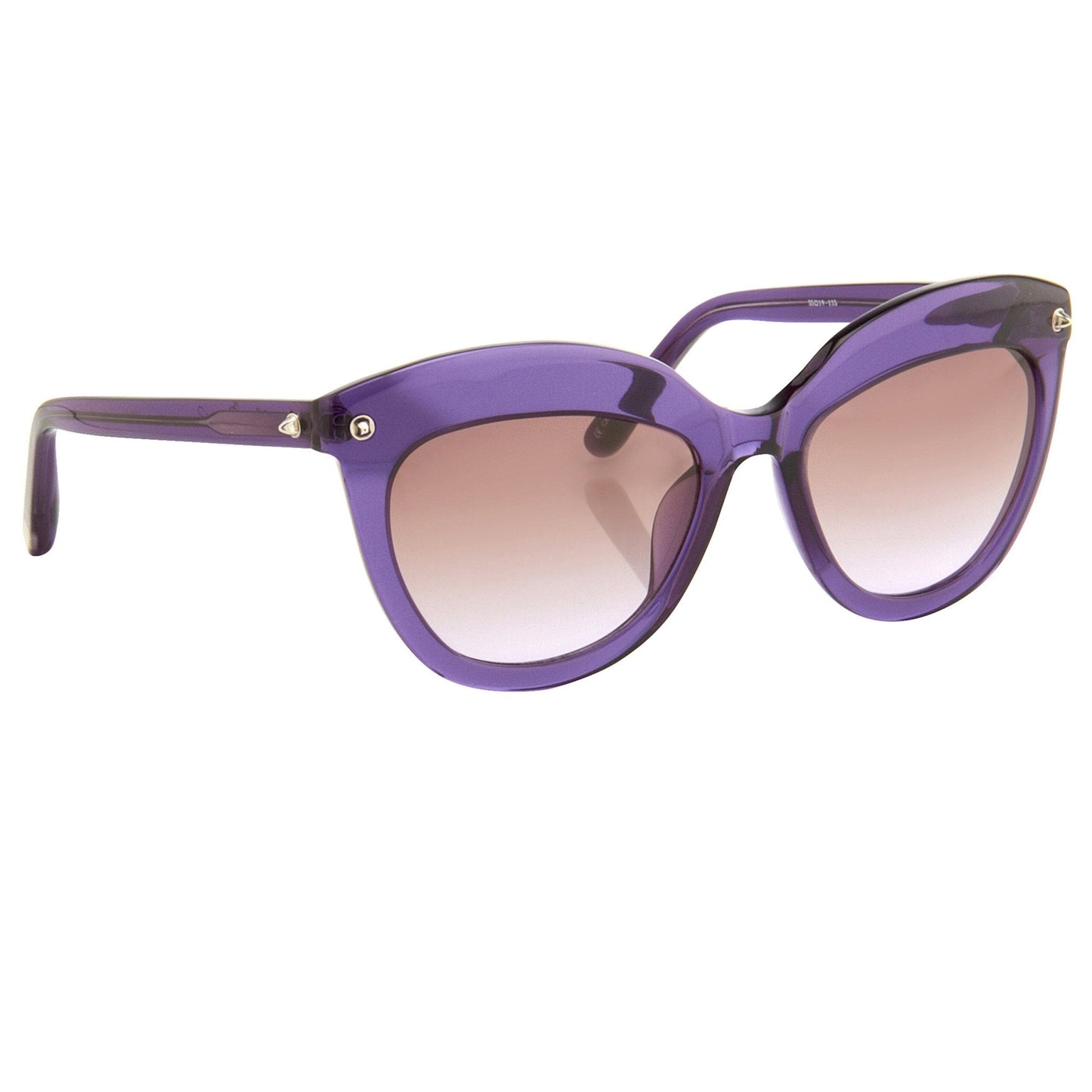 Agent Provocateur Ladies Sunglasses Cat Eye Purple with Steel and Brown AP45C5SUN