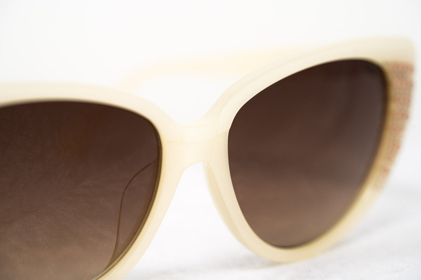 Agent Provocateur Sunglasses Cat Eye Beige and Steel with Brown