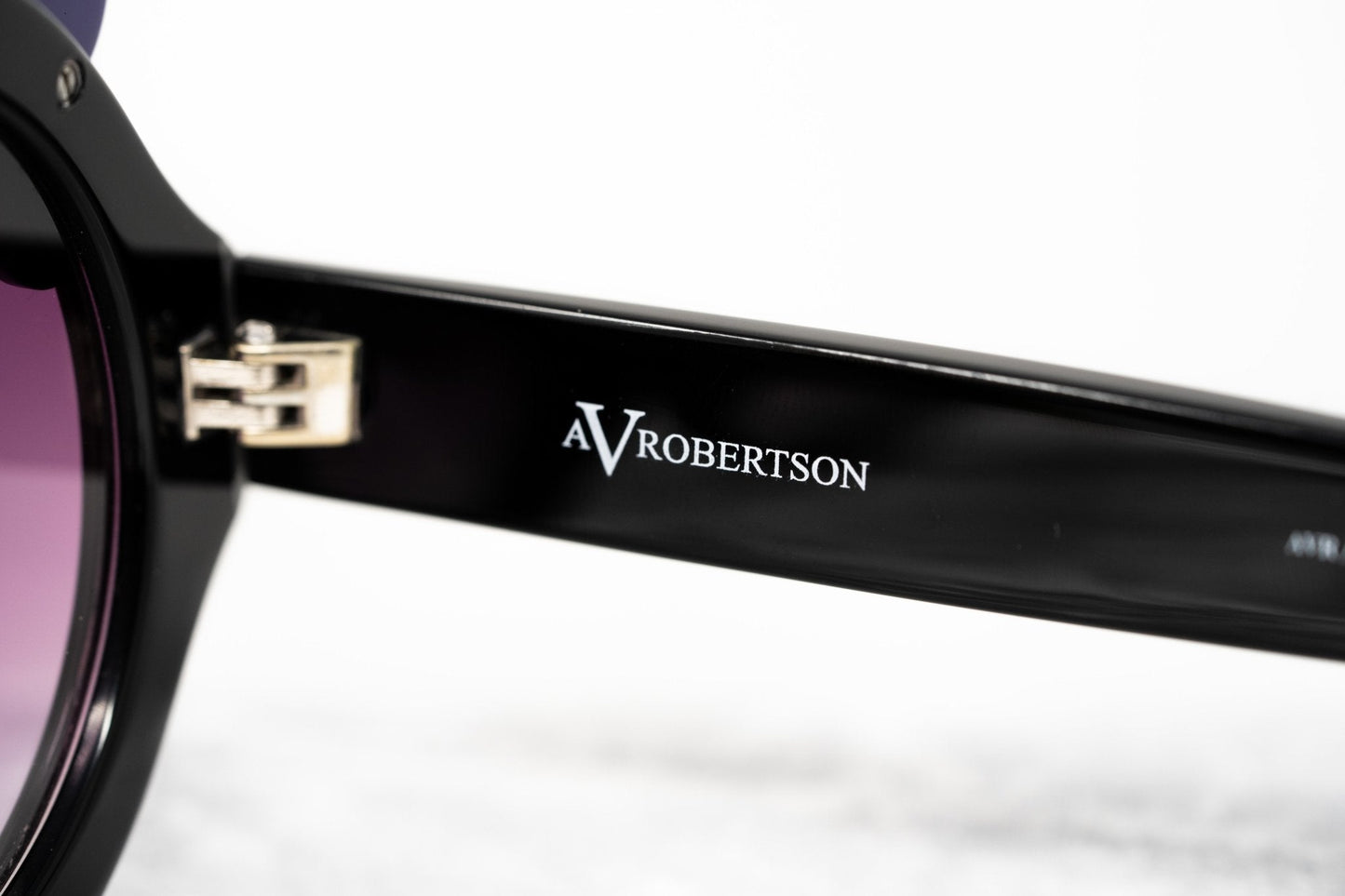 Amie Victoria Robertson Ladies Sunglasses Round Black and Purple AVR1C1SUN