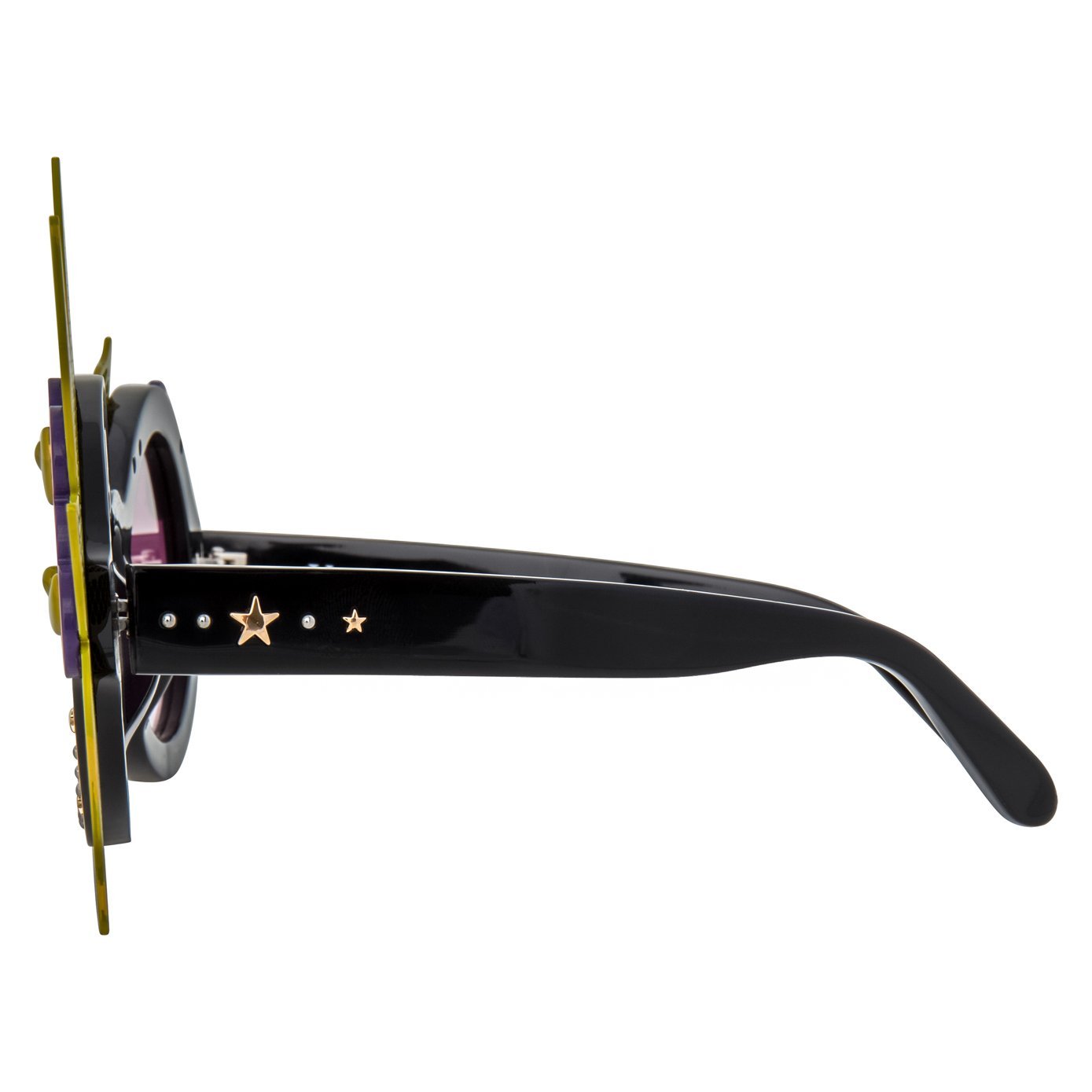 Amie Victoria Robertson Ladies Sunglasses Round Black and Purple AVR1C1SUN