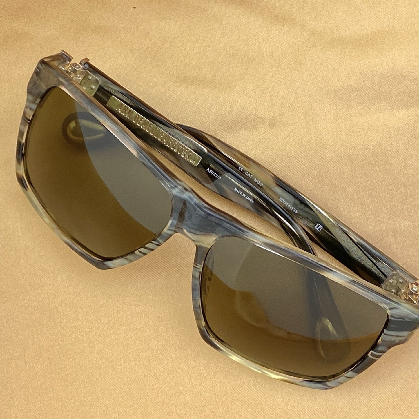 Ann Demeulemeester Sunglasses Angular Brown and Green