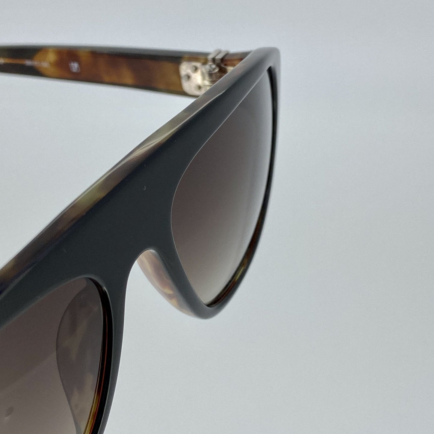 Ann Demeulemeester Sunglasses Flat Top Black and Brown Graduated