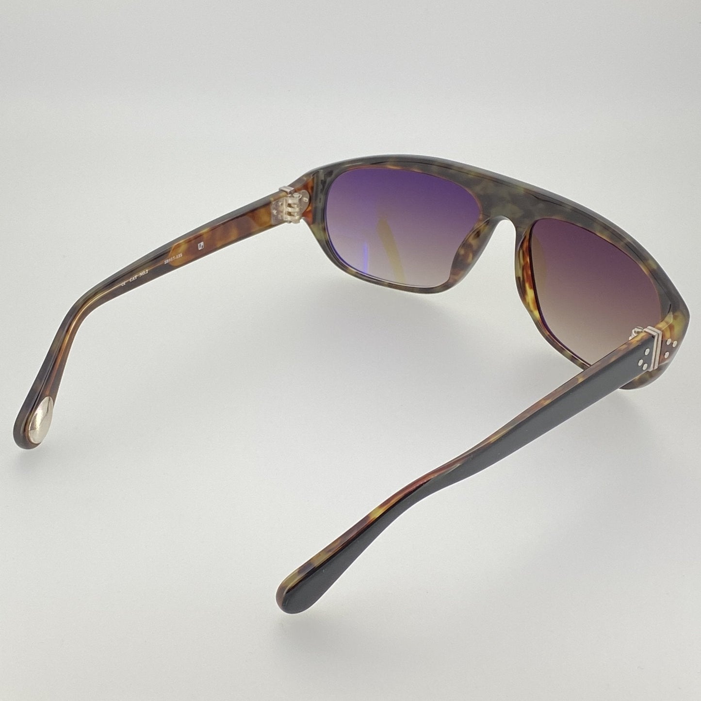 Ann Demeulemeester Sunglasses Flat Top Black and Brown Graduated